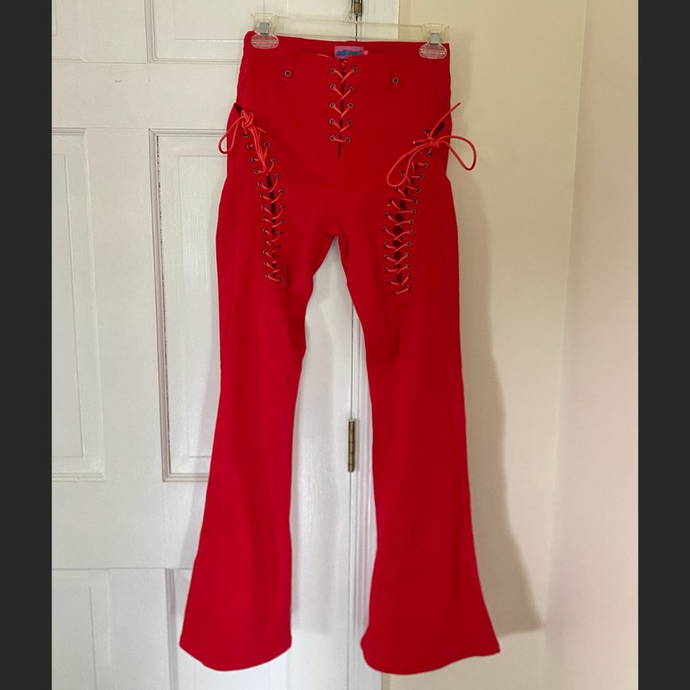 Edikted Red Flare Pants *NEVER WORN*